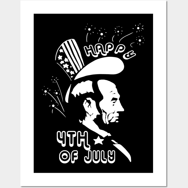 Abe 4th of July Design 1 Wall Art by Eyanosa